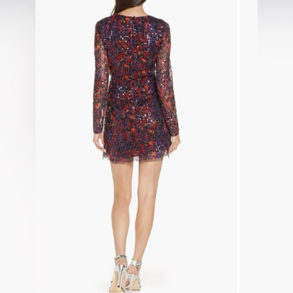 French Connection Inari Embellished Sequin Cocktail Dress Women’s Size 10 - Picture 3 of 12